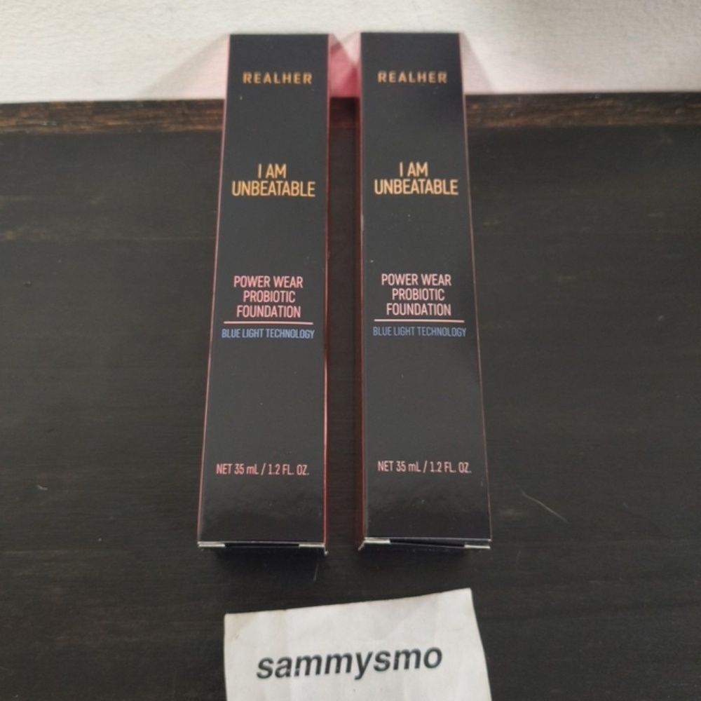 realher power wear probiotic foundation I AM UNBEATABLE 1.2 oz x2